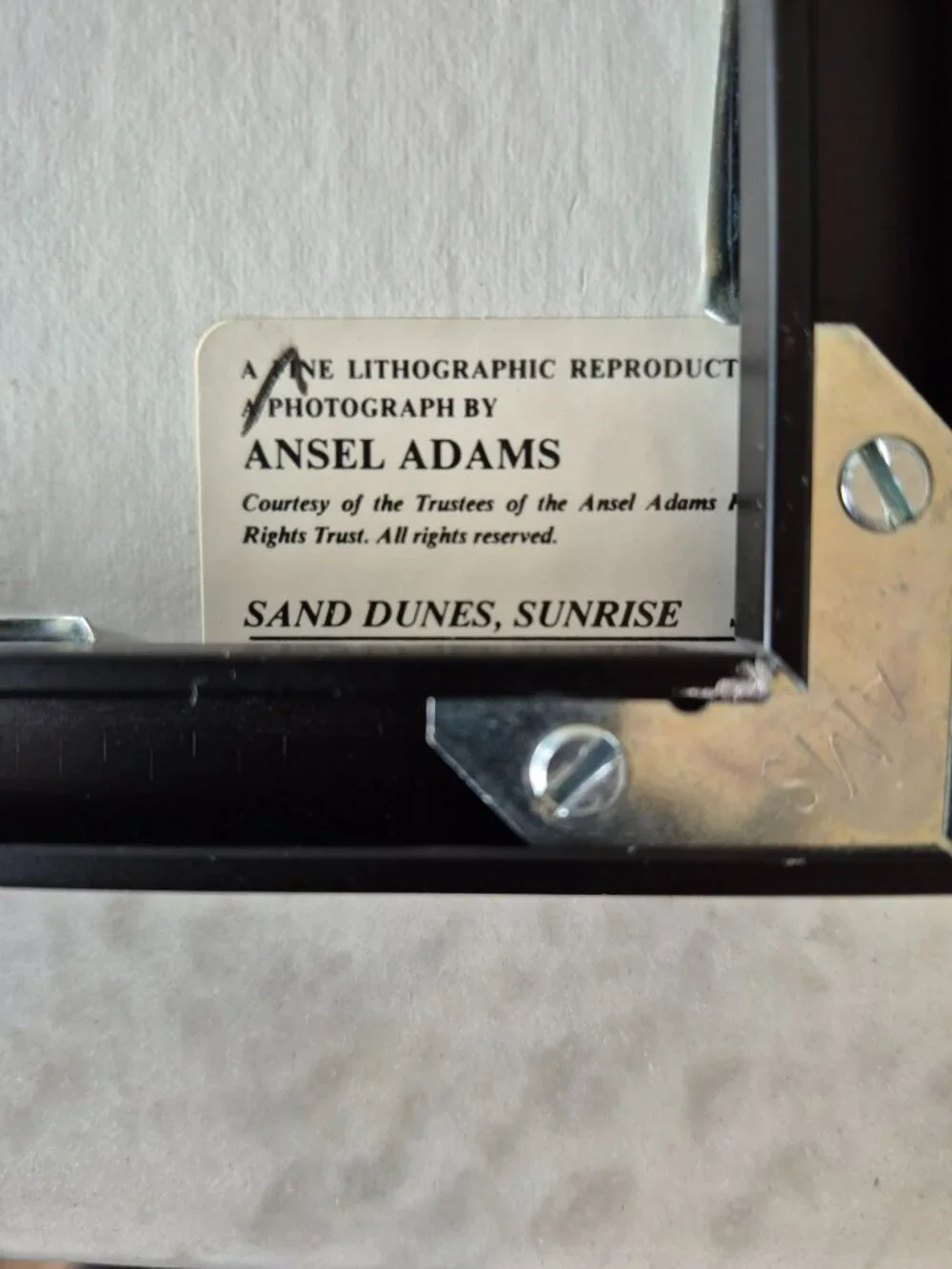 Ansel Adams Sand Dunes, Sunrise Professionally Framed Lithograph - Picture 4 of 4